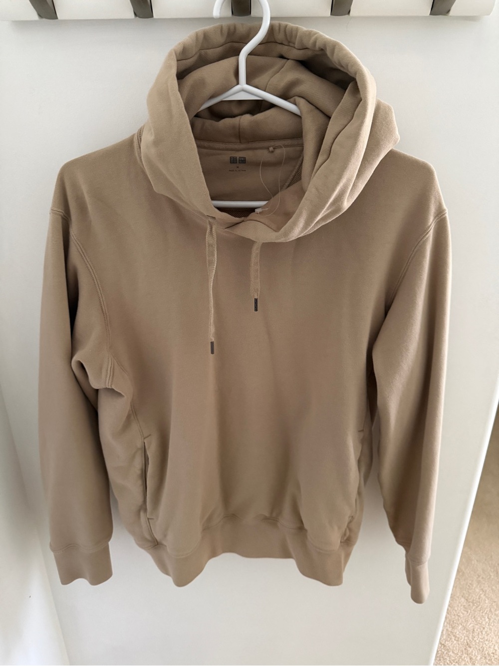 Uniqlo Tan Hoodie - Pullover Drawstring